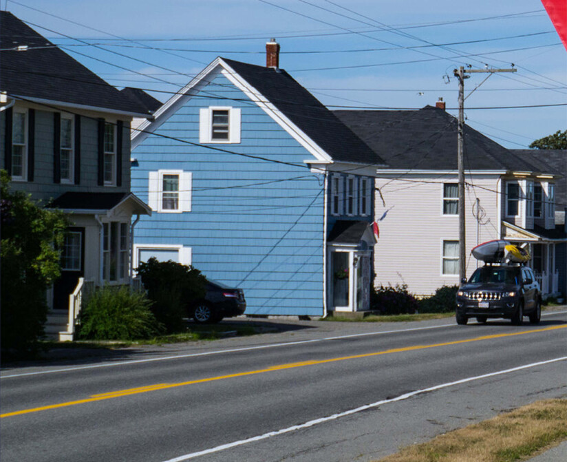 Une partie de la route 1 à Meteghan