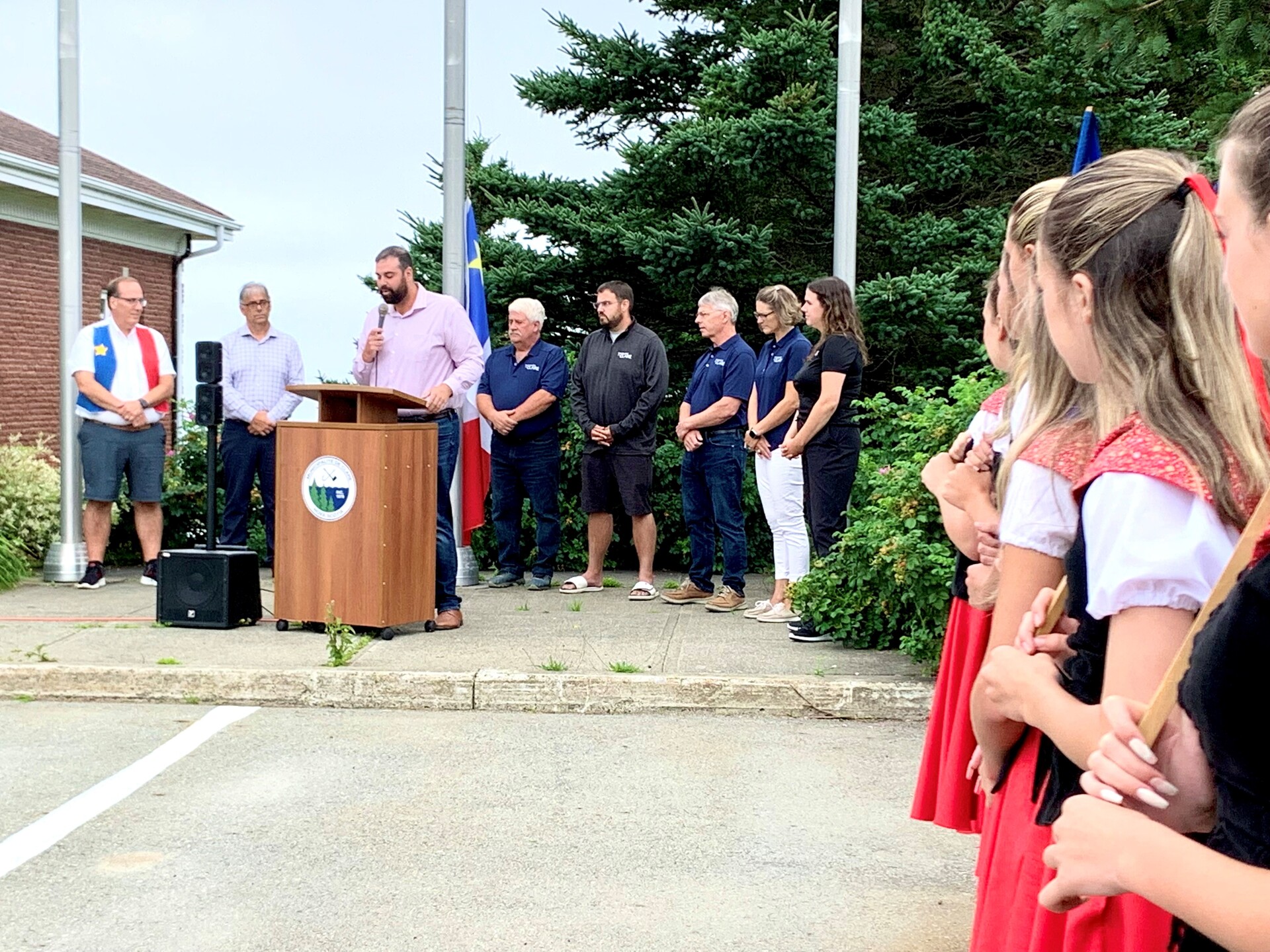 Lever du drapeau Acadien