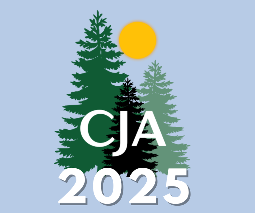 Blue background with CJA logo and "2025" along the bottom